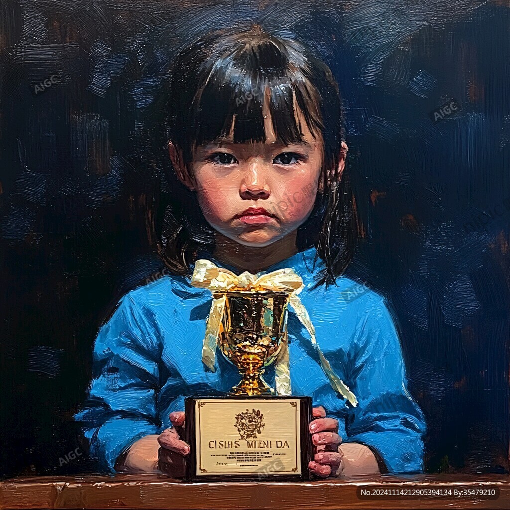 小朋友油畫