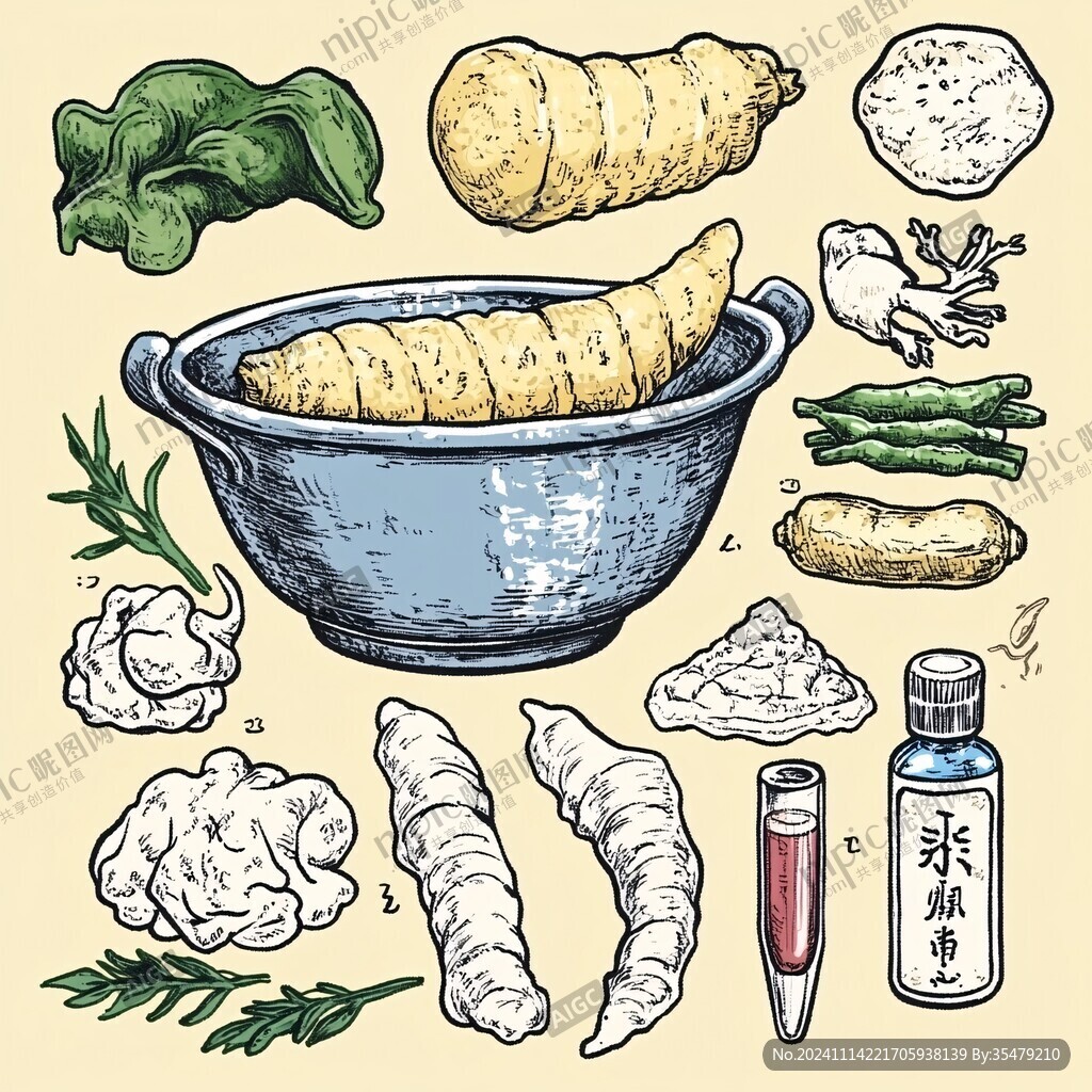 食品生姜插畫