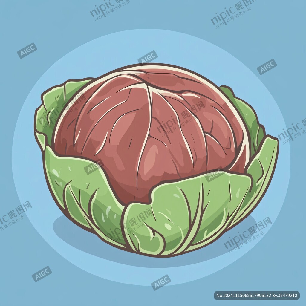 手繪一盤肉