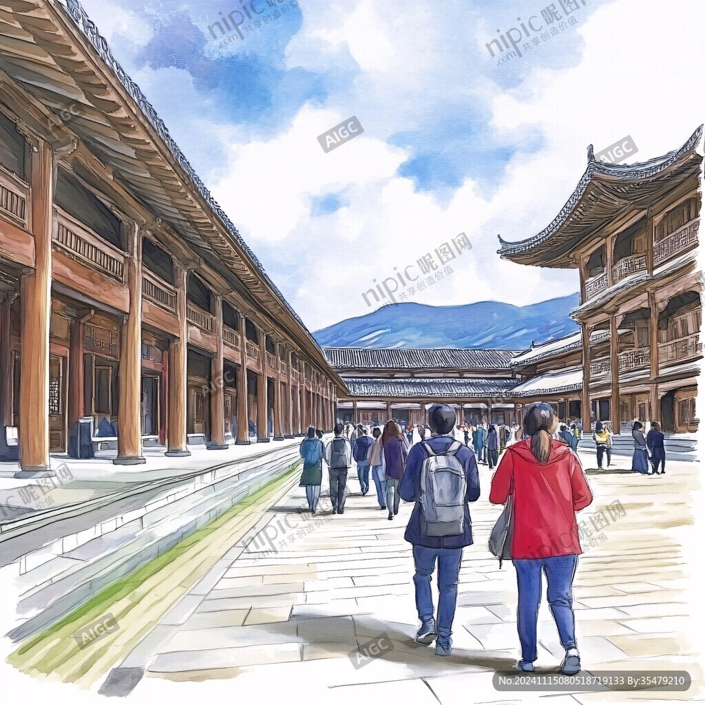 風雨橋插畫
