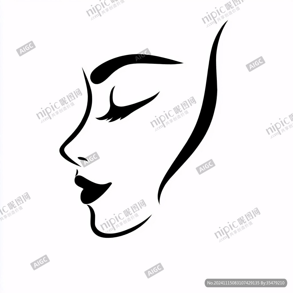 女人側(cè)臉logo