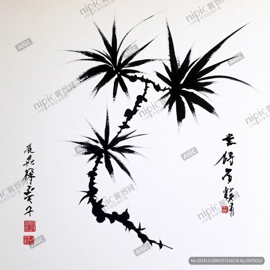 竹石鐵畫