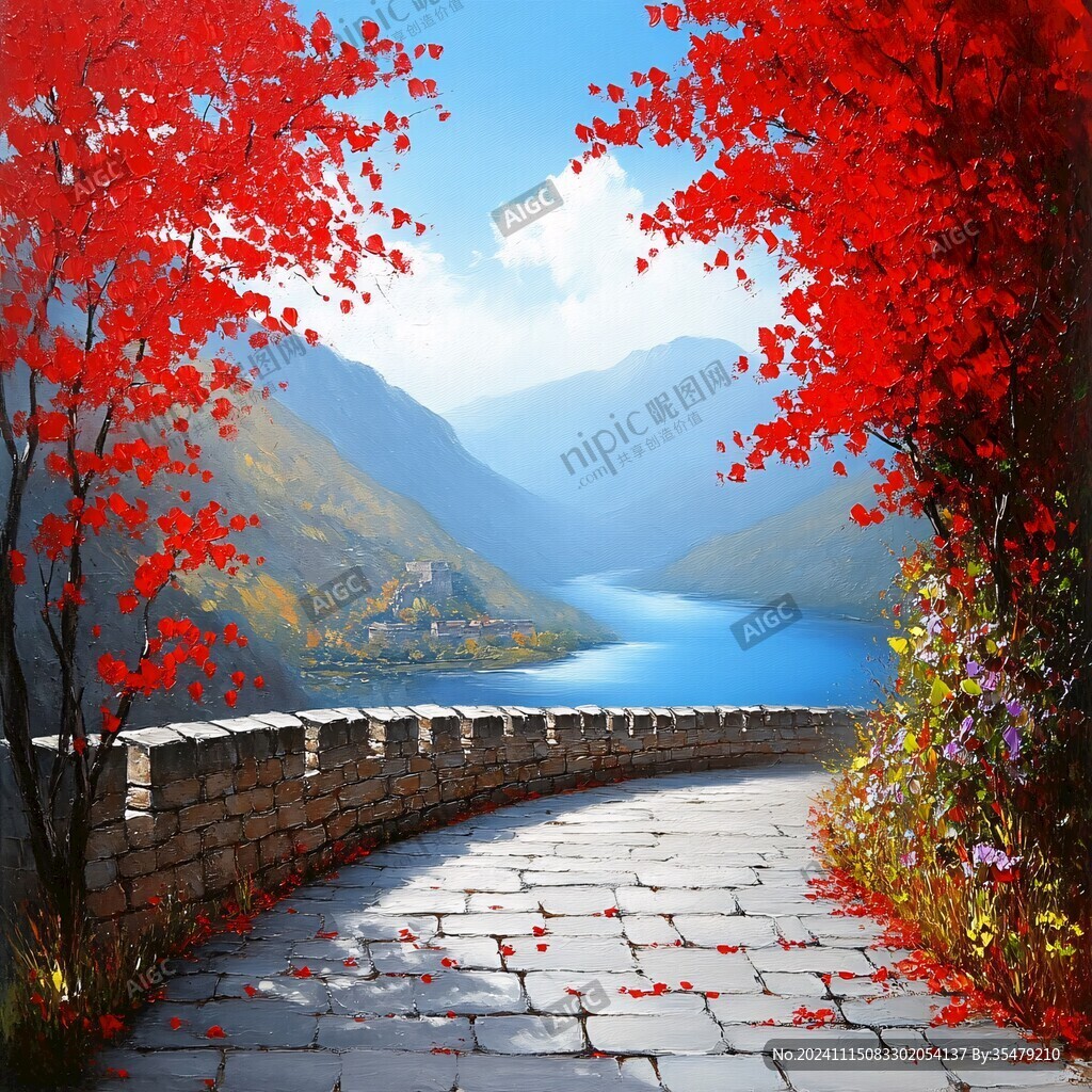 紅葉墻紙圖