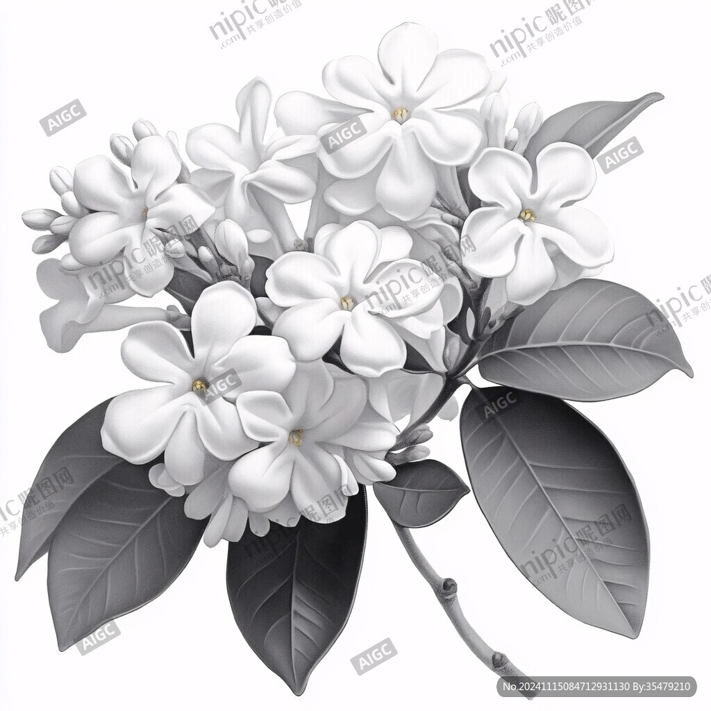 寫(xiě)實(shí)梔子花