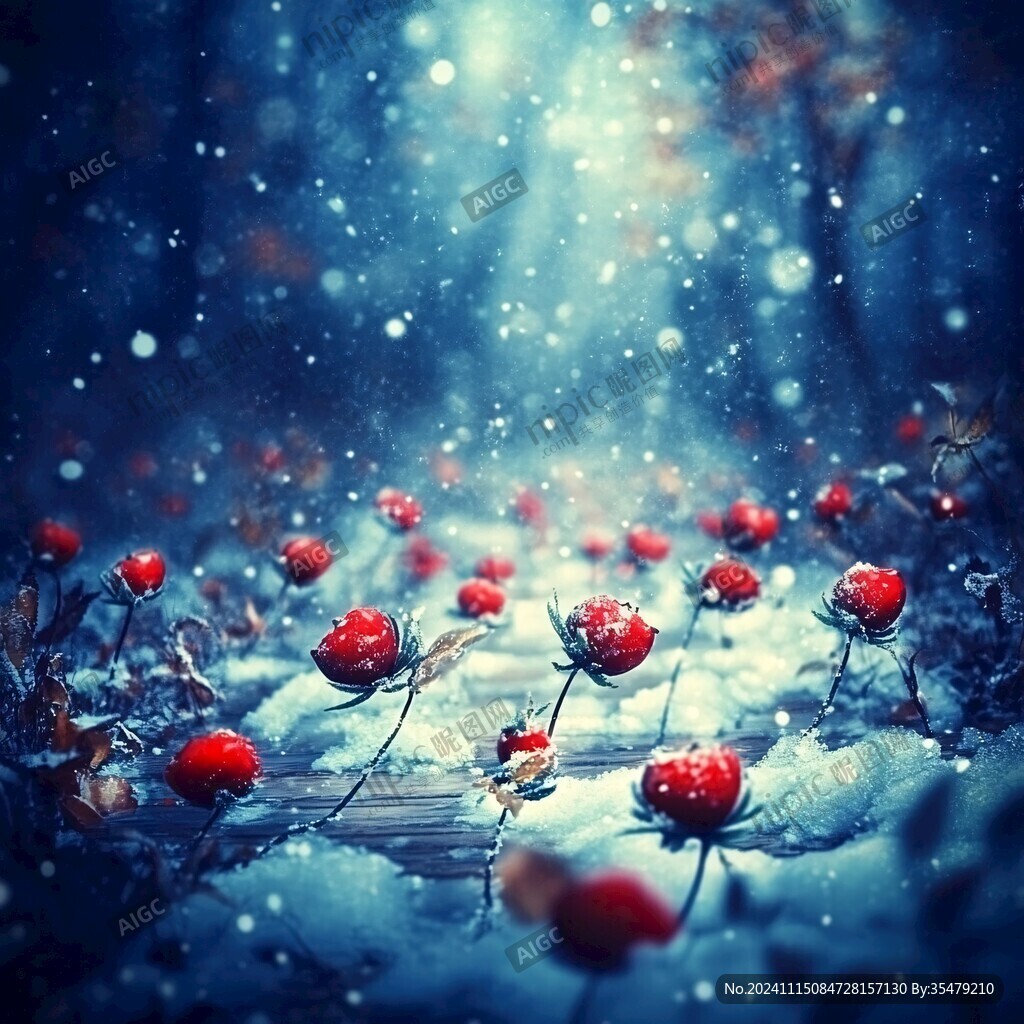 落雪的紅果
