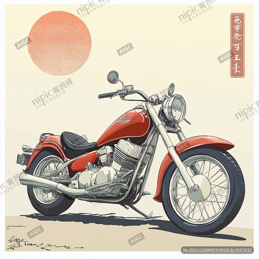 摩托車(chē)手繪