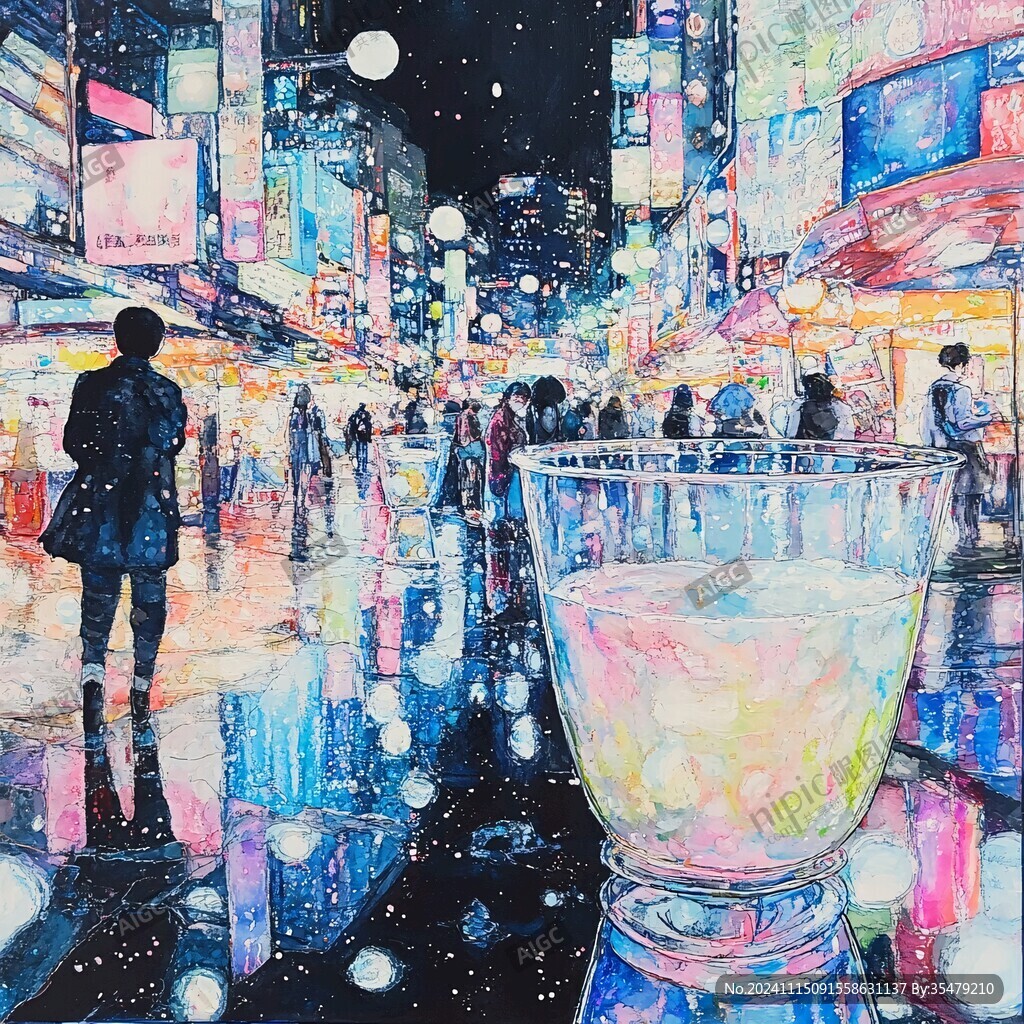 北上廣深插畫水彩彩繪