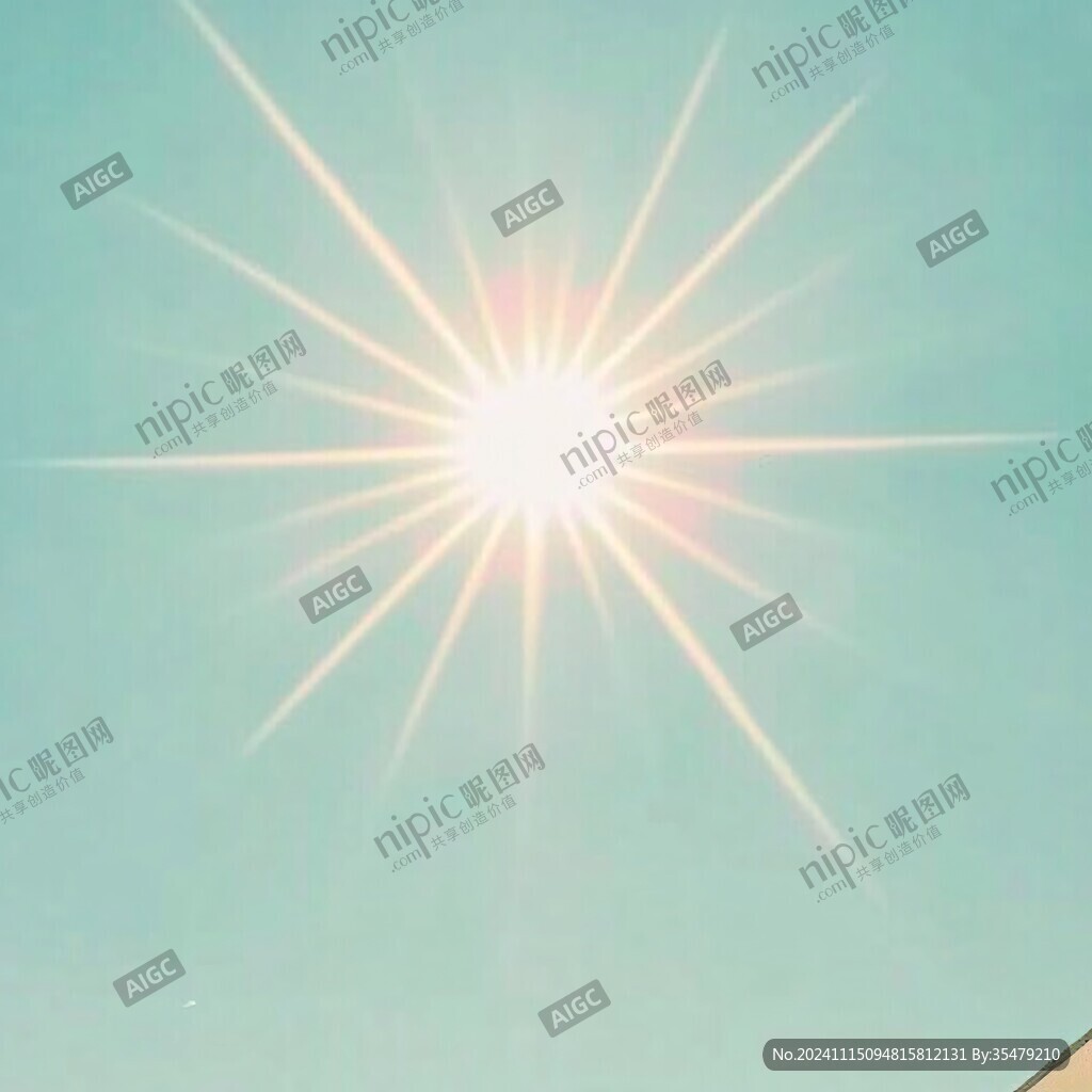 八角星芒太陽光