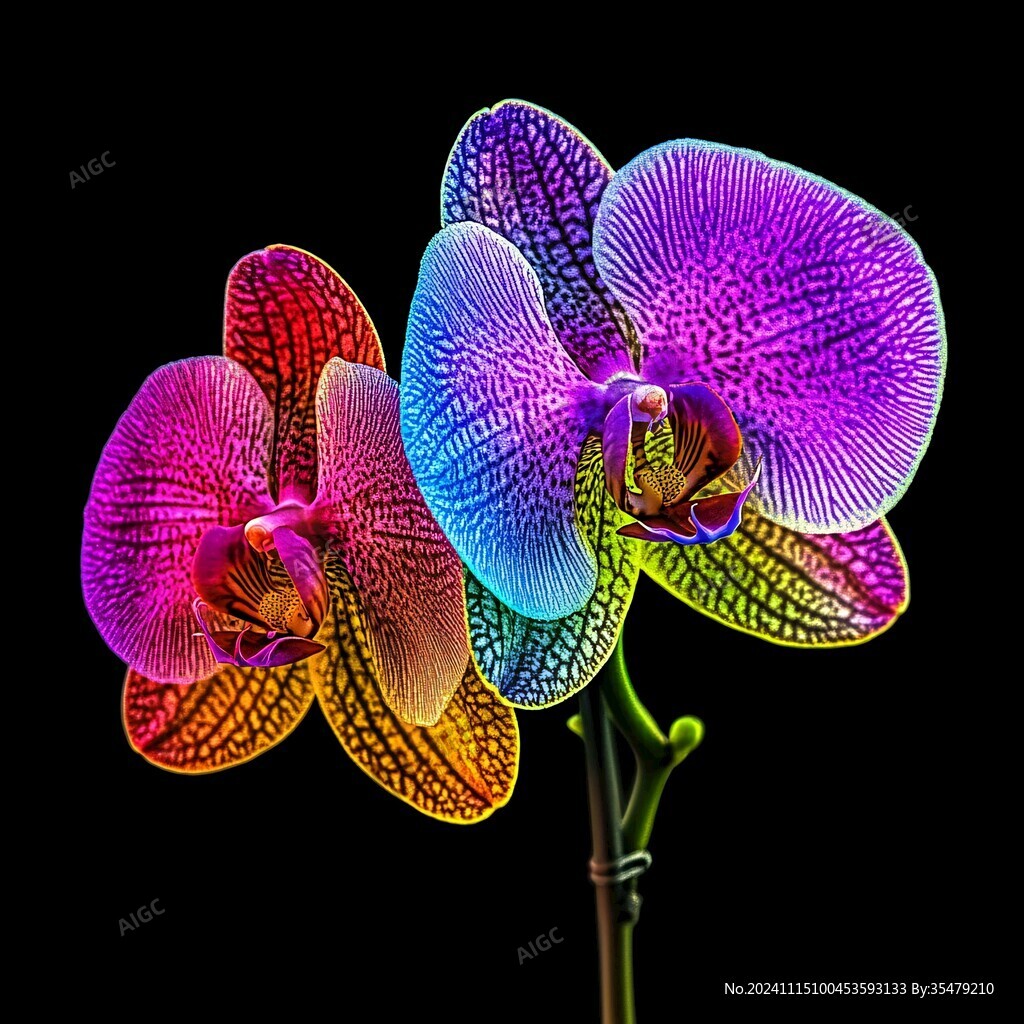 四色蘭花