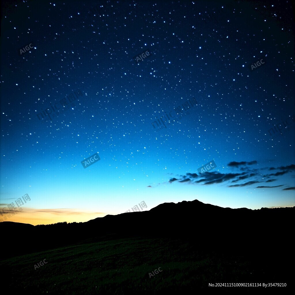 草原星空背景