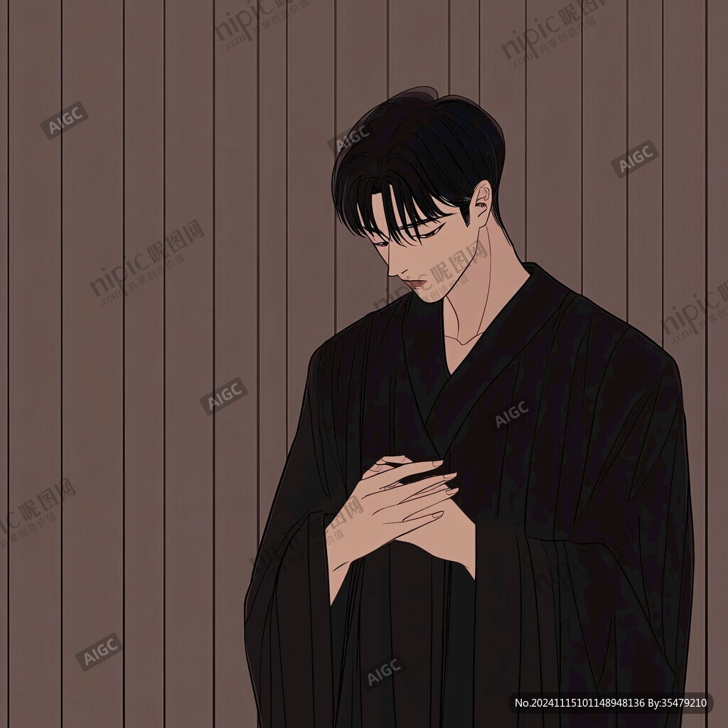 男生頭像插畫