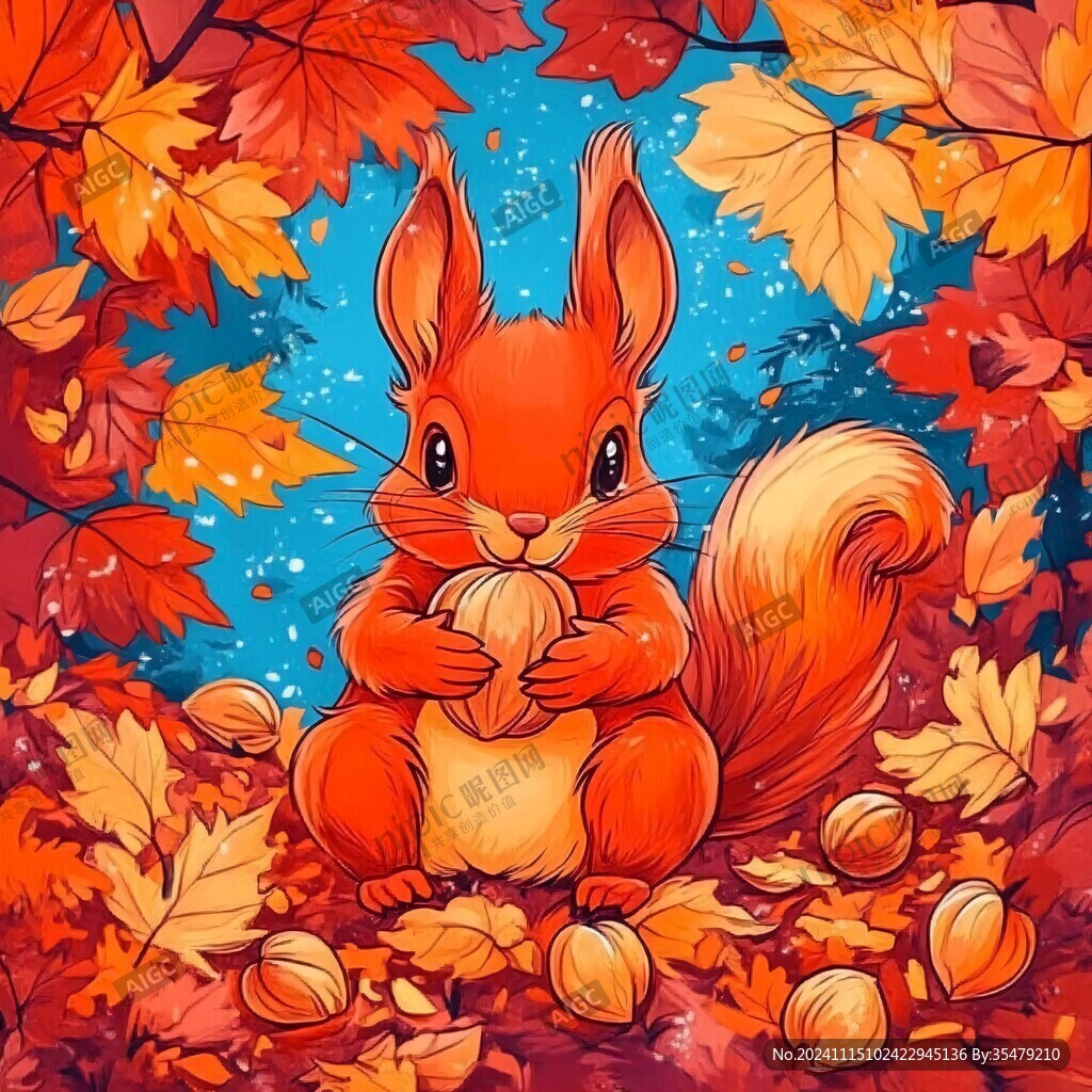 小松鼠插畫