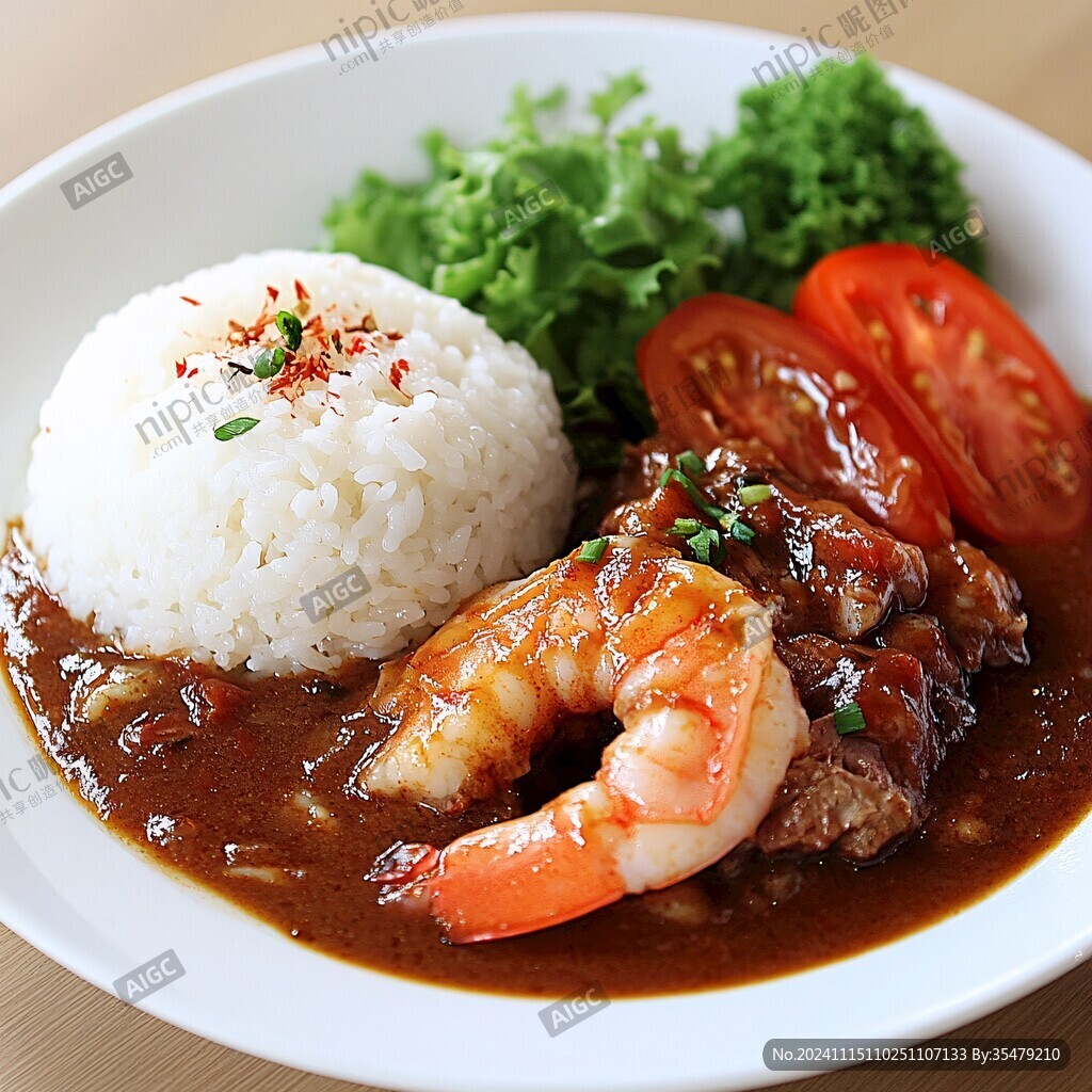 牛肉蝦仁飯