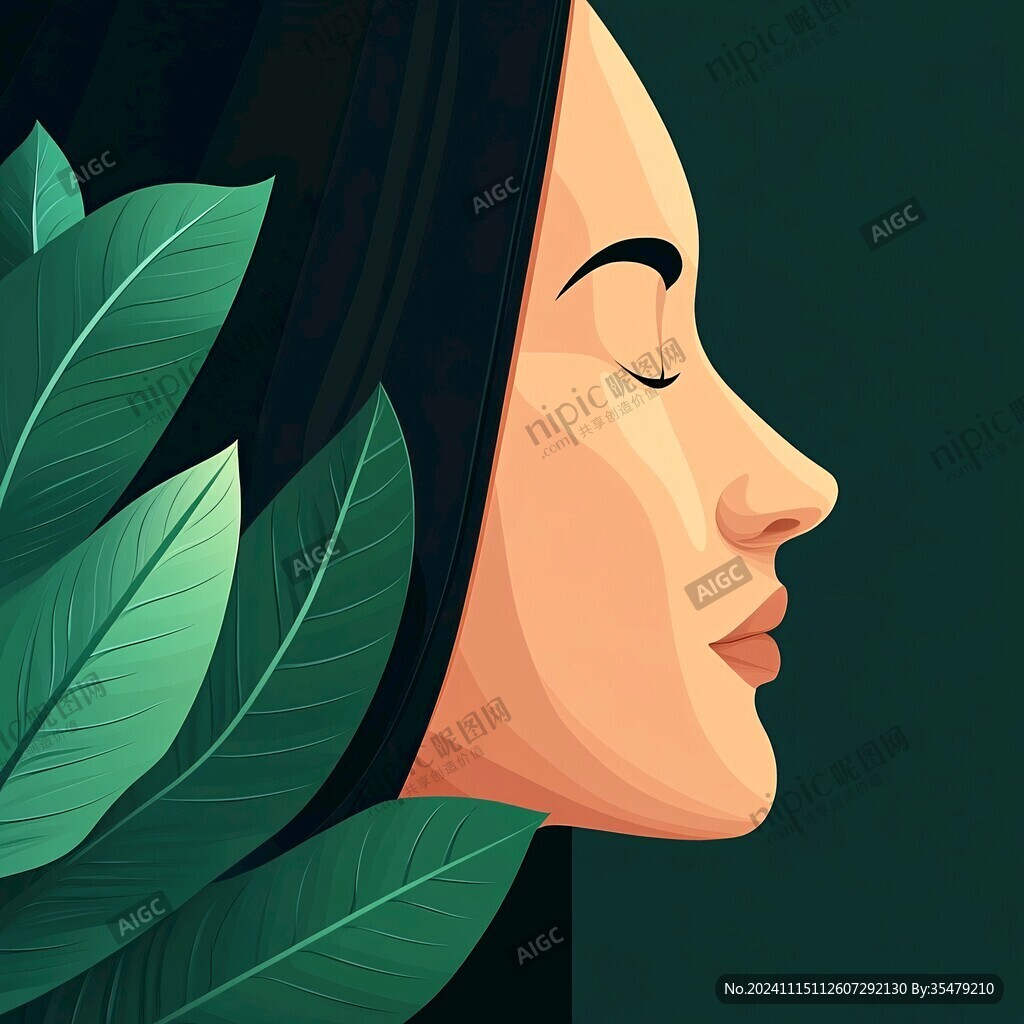 美女人物側臉