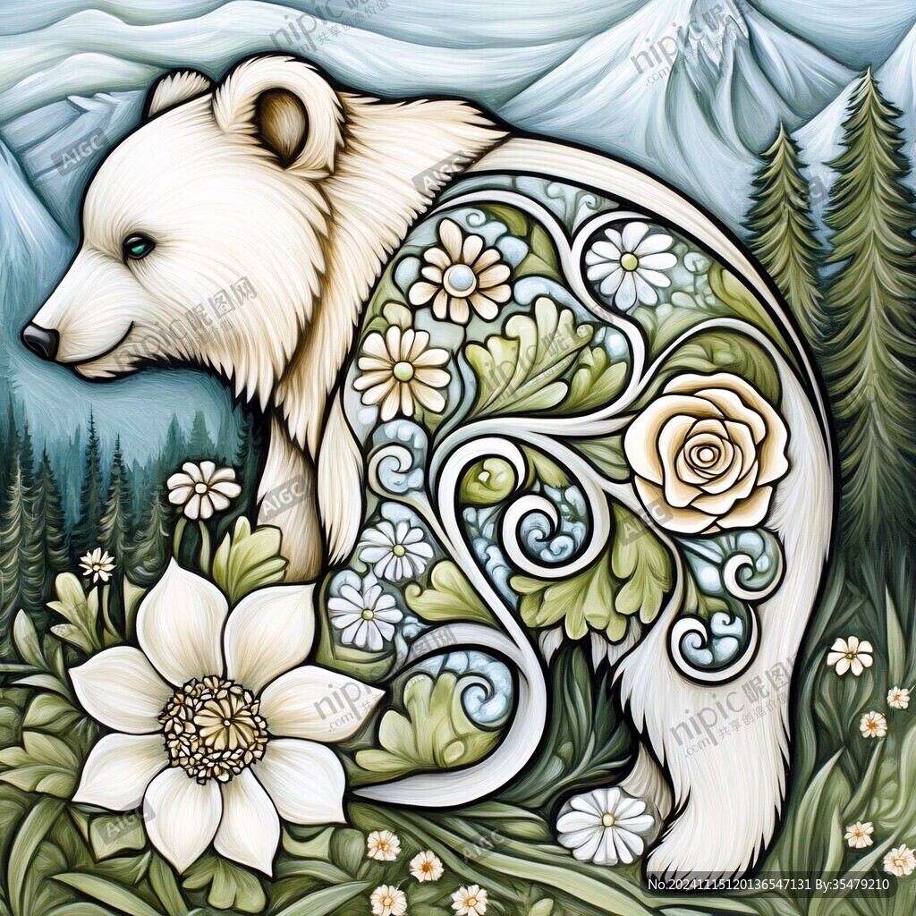 手繪熊插畫