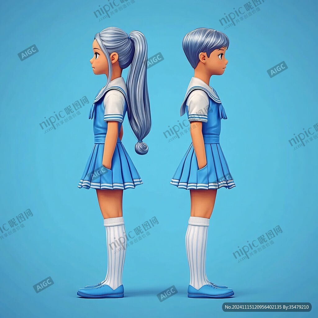 男孩女孩人物模型