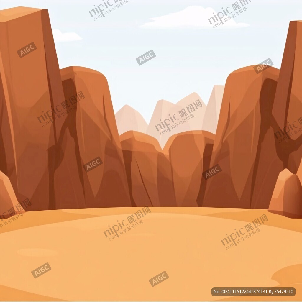 沙漠風景插畫