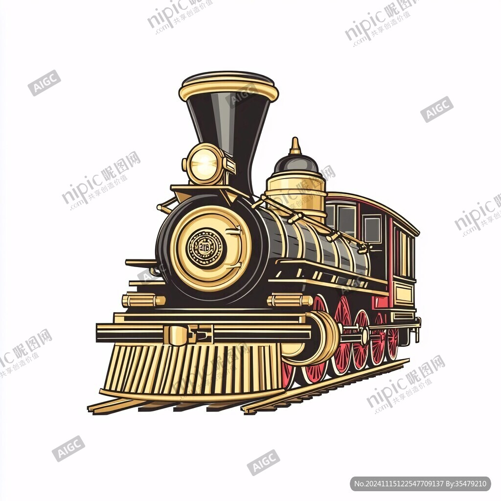 蒸汽機(jī)車插畫(huà)