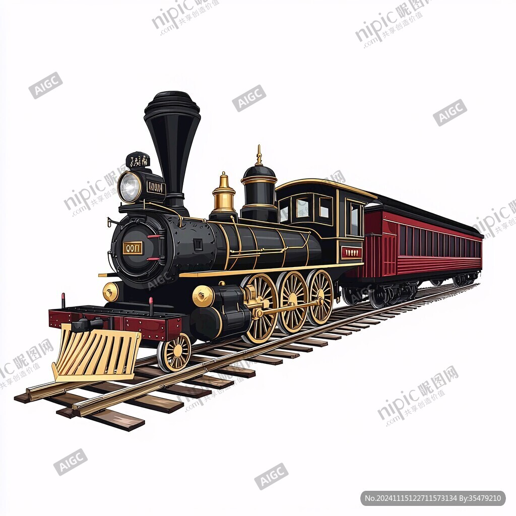 蒸汽機車插畫