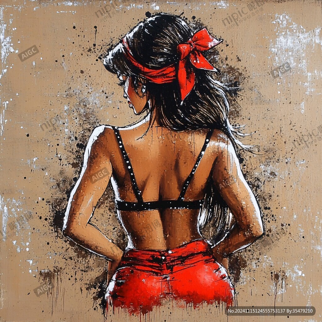 紅衣舞女壁畫