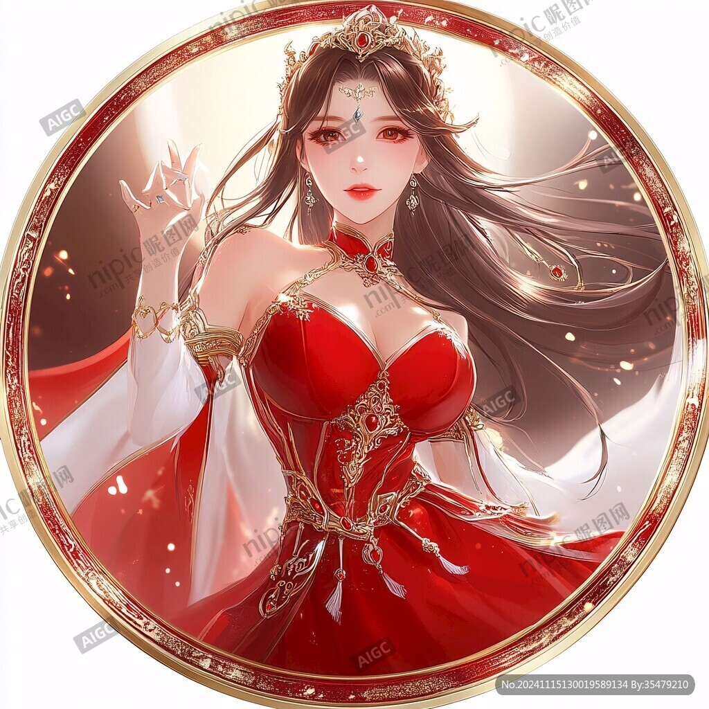 紅衣少女設(shè)計古風(fēng)