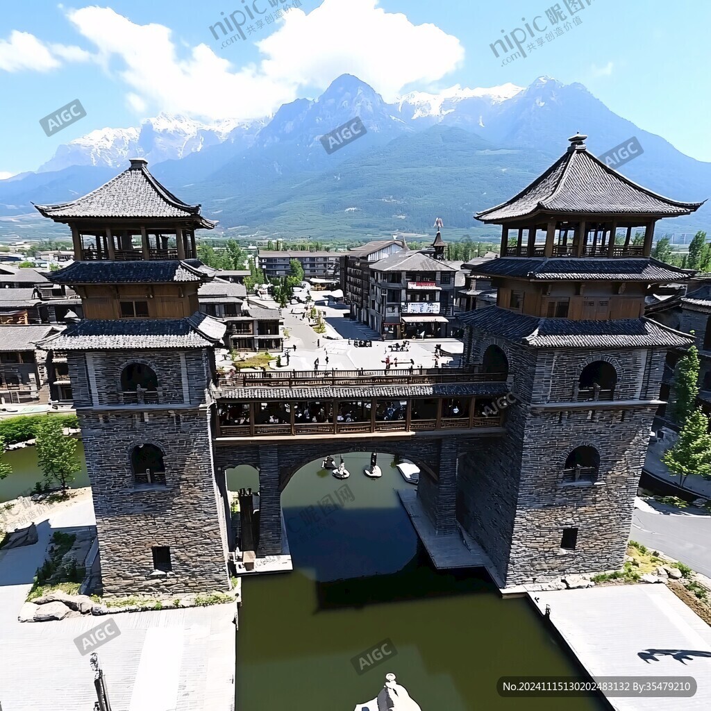 俯瞰影視城入口廣場