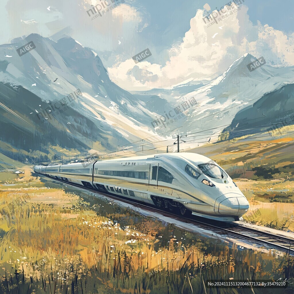 高鐵插畫
