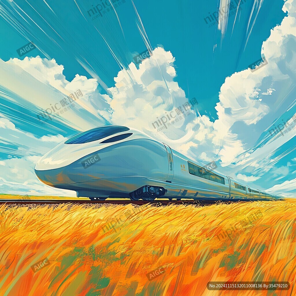 高鐵插畫