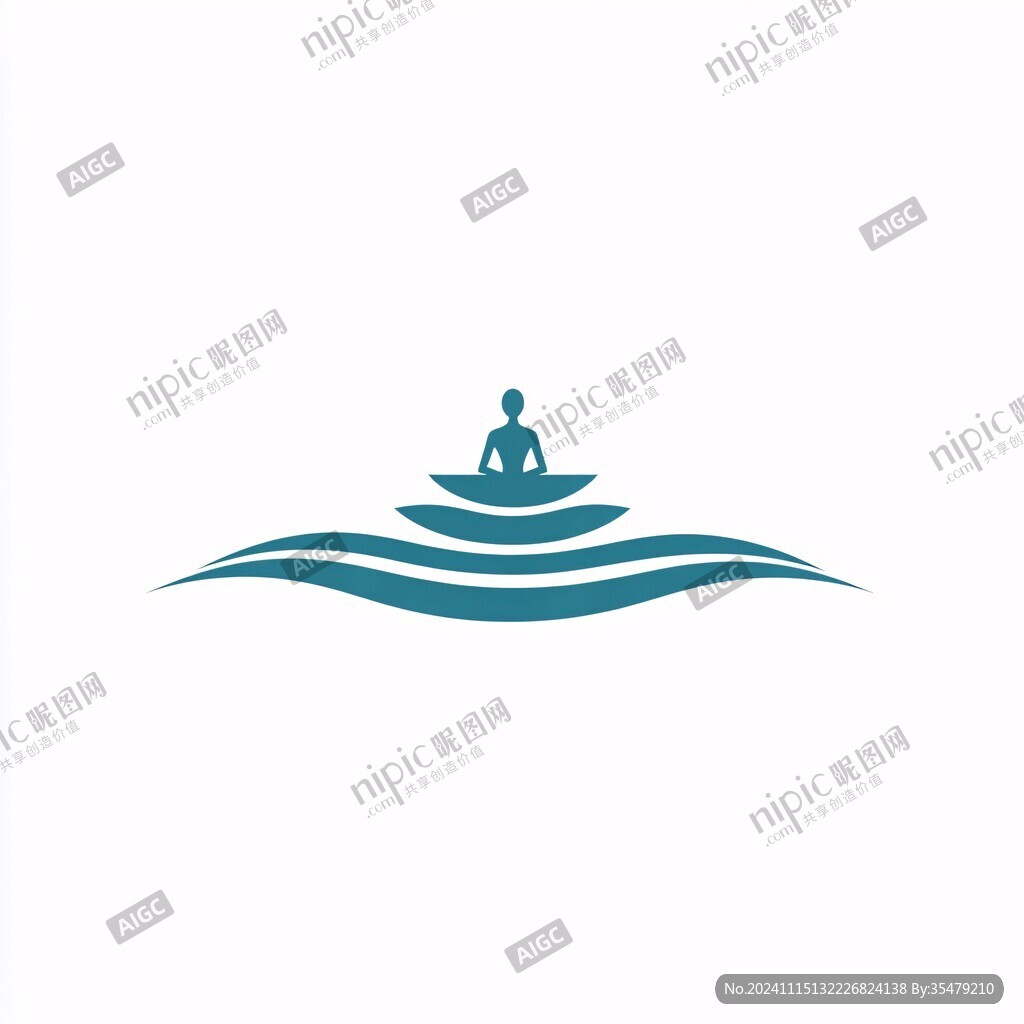 打坐的人logo