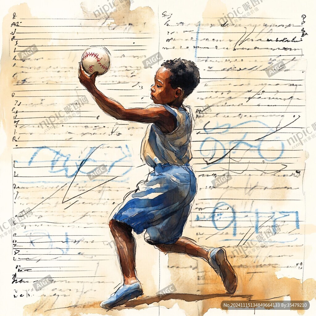 插畫籃球運動員