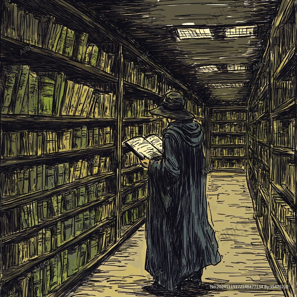 圖書館插畫