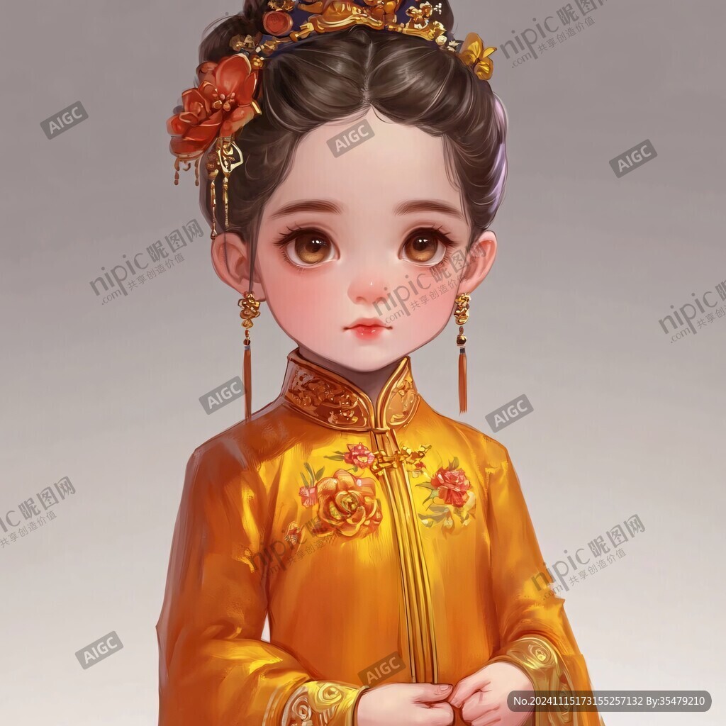 q版滿族女孩