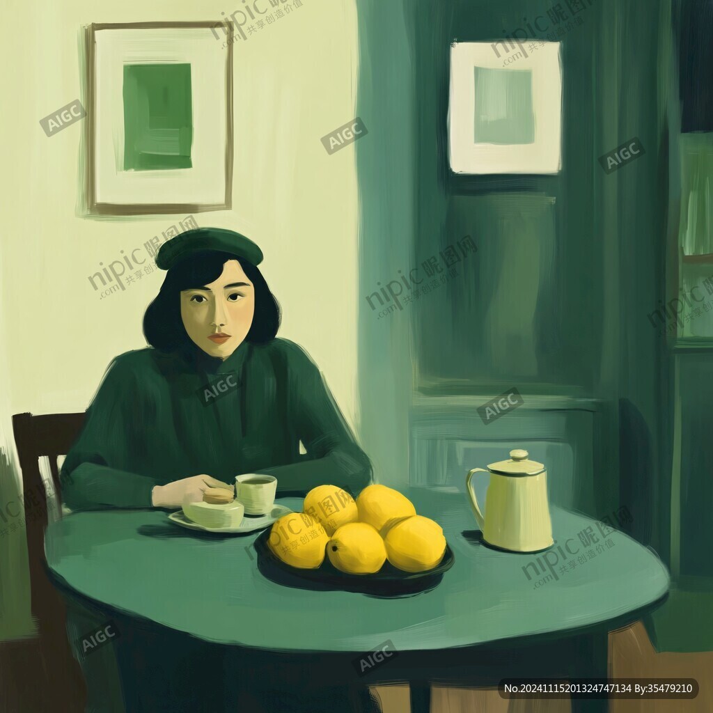 愜意下午插畫