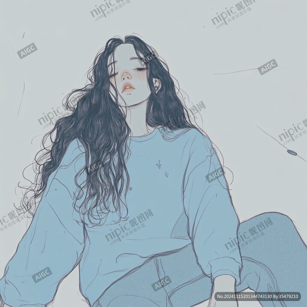 慵懶風簡約插畫