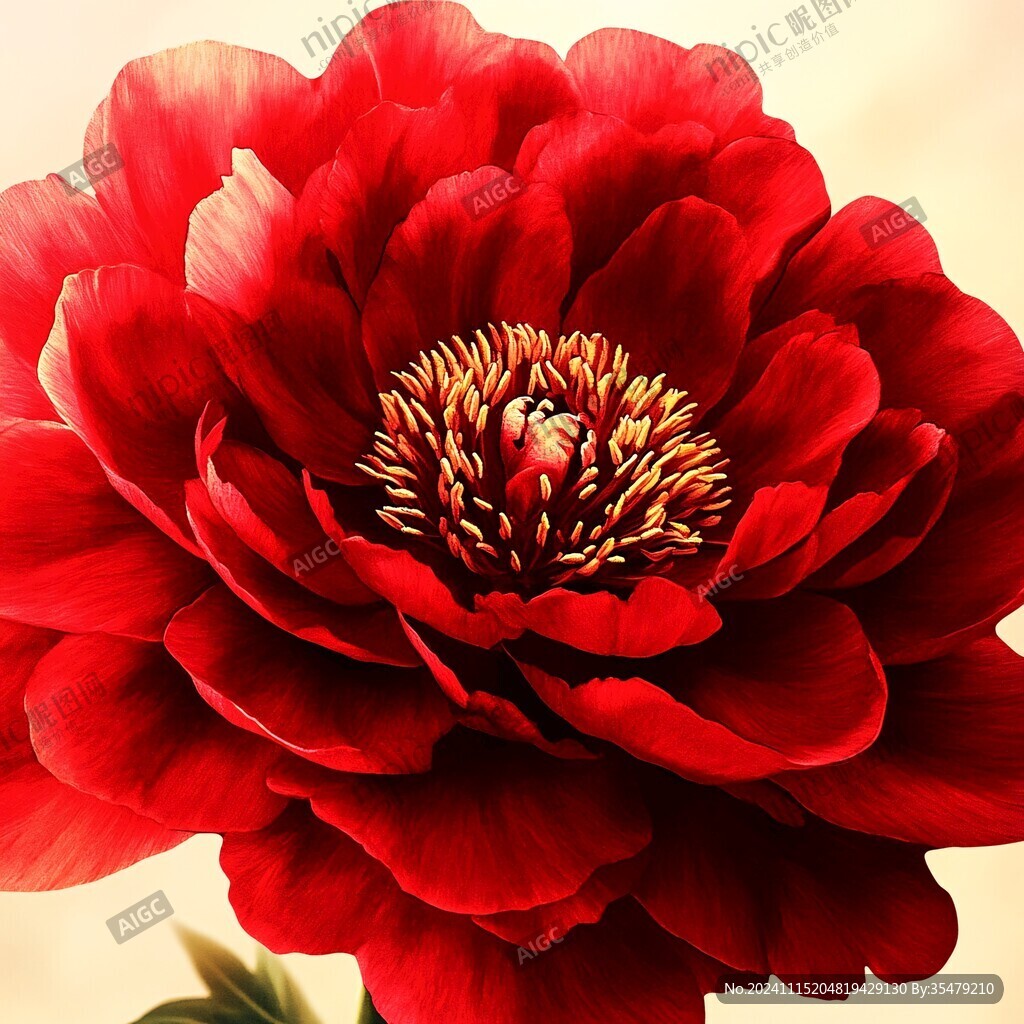 大紅花絢麗花卉
