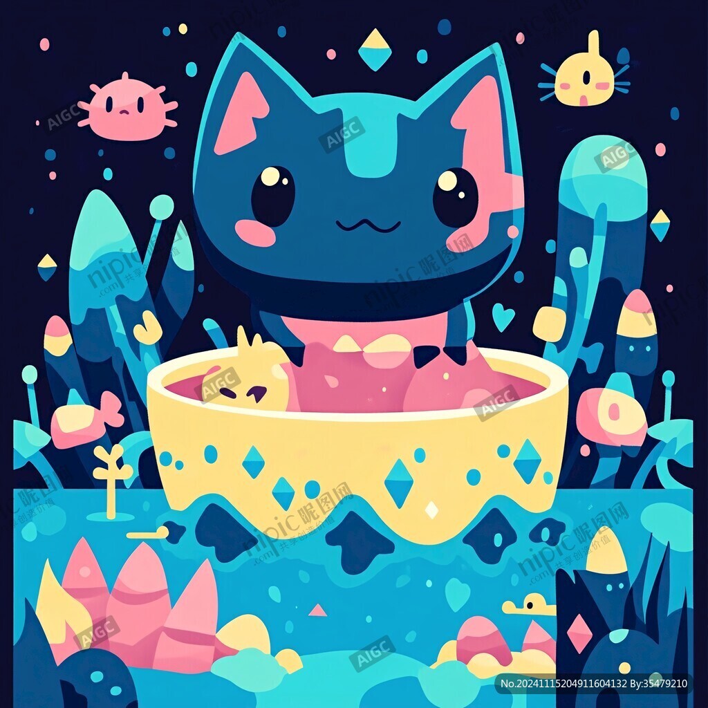 貓咪文創插畫