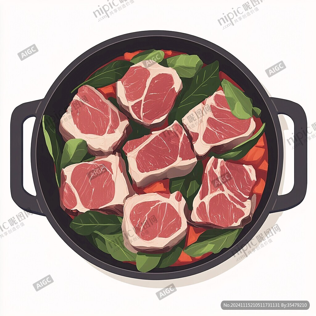 砂鍋白肉插畫