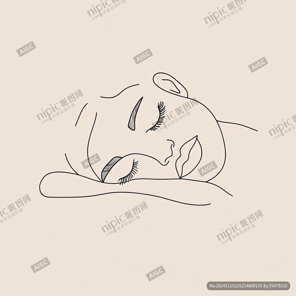 睡覺人物簡(jiǎn)筆畫