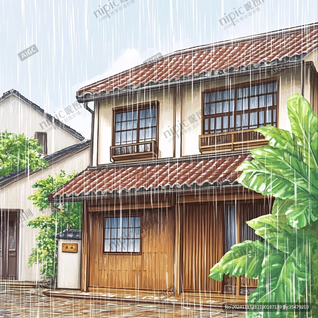 雨天插畫
