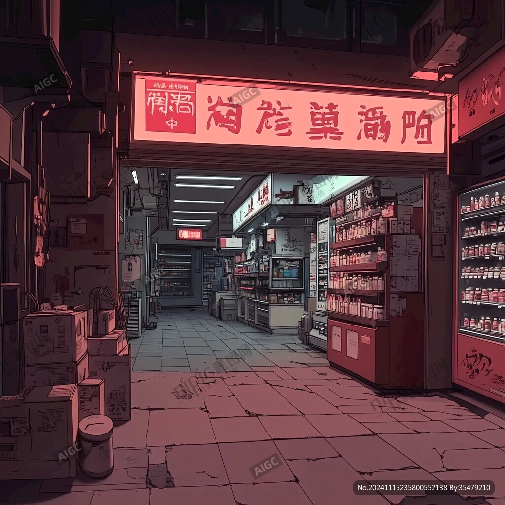 店門口插畫