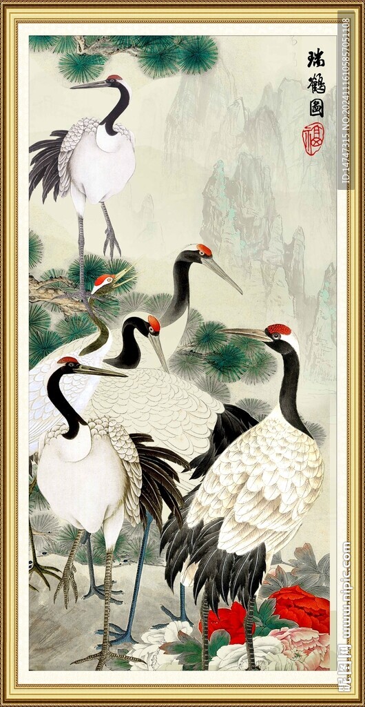 松鶴圖