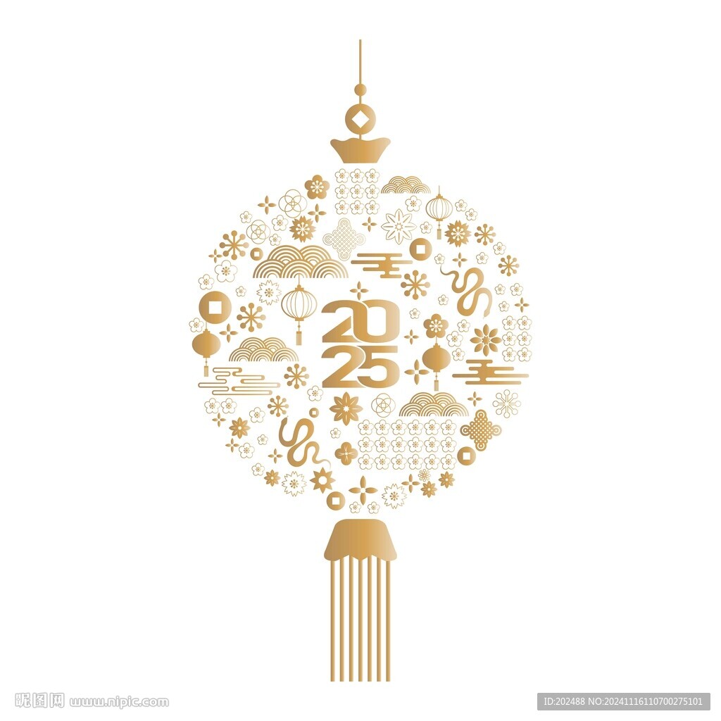 2025年金蛇喜慶梅花盛開云朵