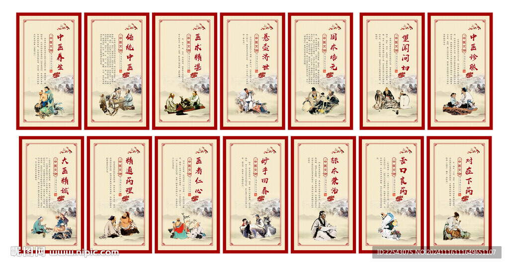 中醫(yī)掛畫展板