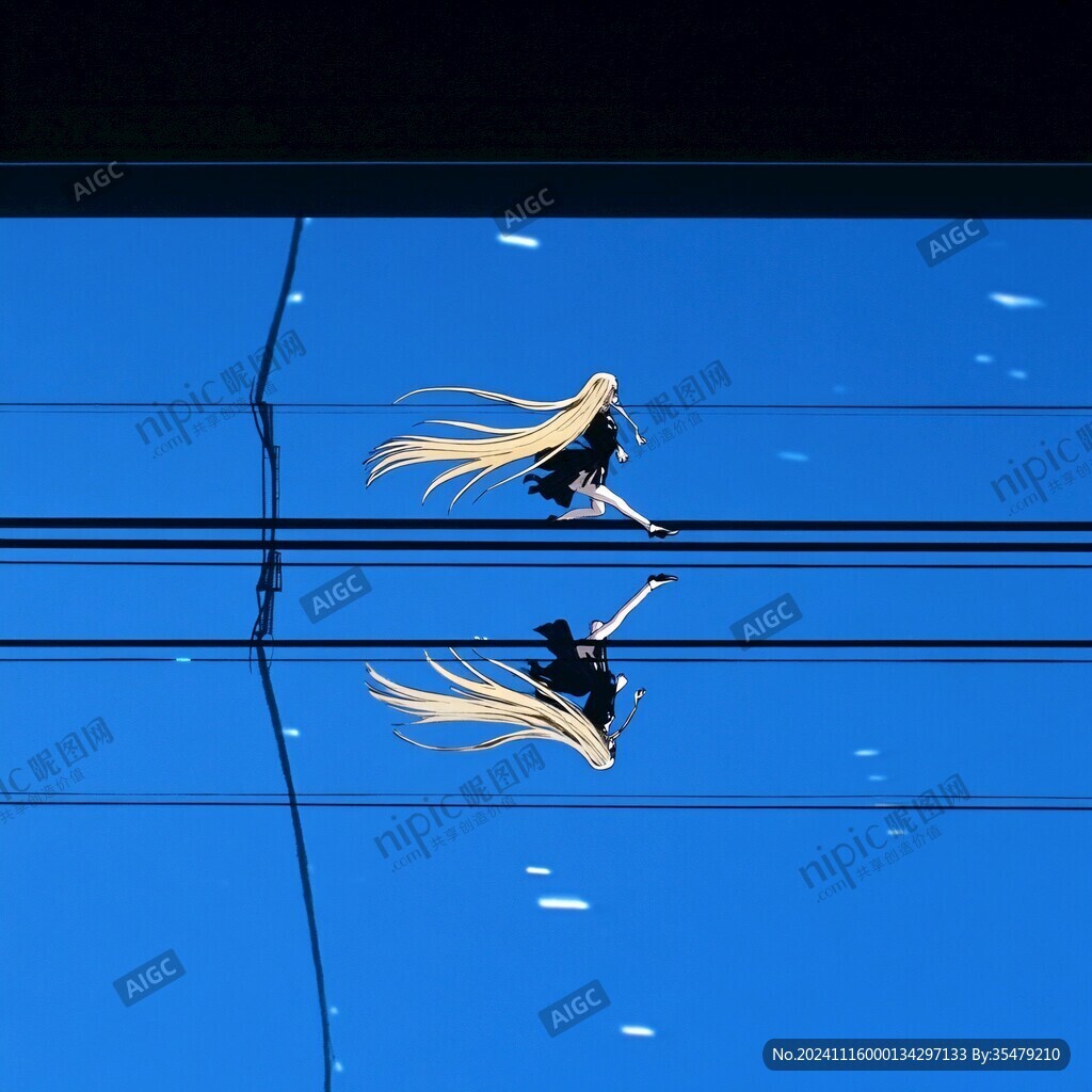 鳥倒影