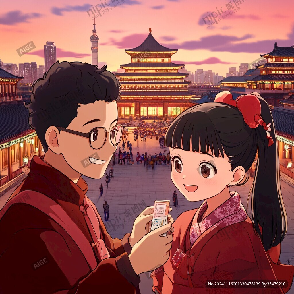 天府廣場插畫