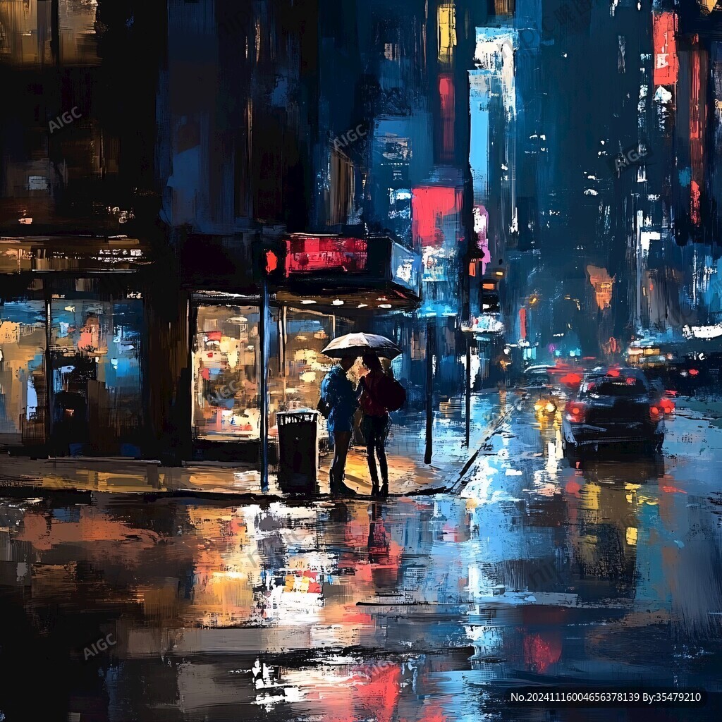雨中的兩個(gè)人