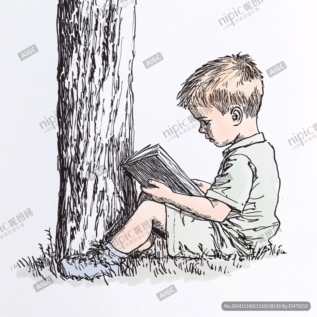 大樹下看書