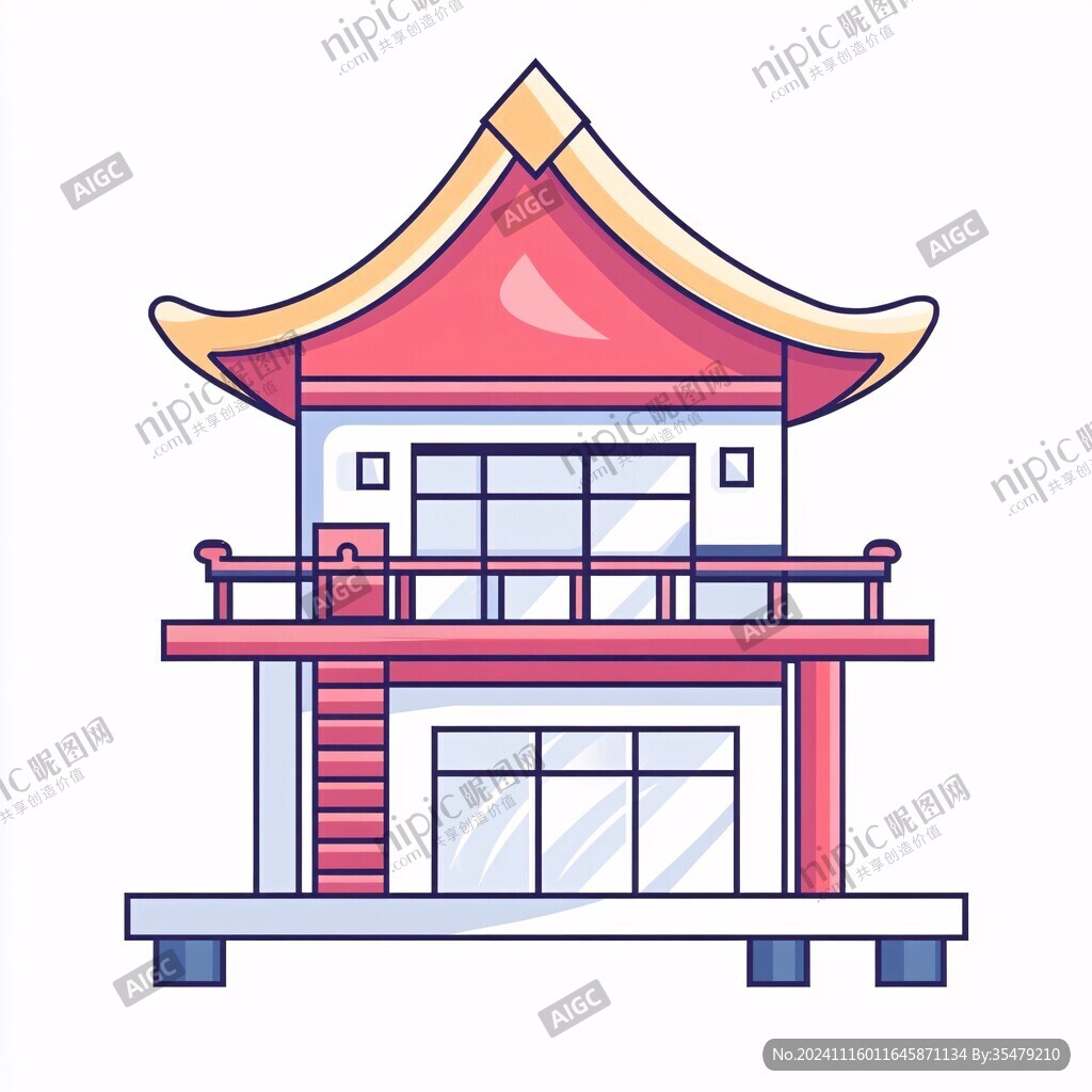 古風(fēng)國潮風(fēng)建筑免摳圖