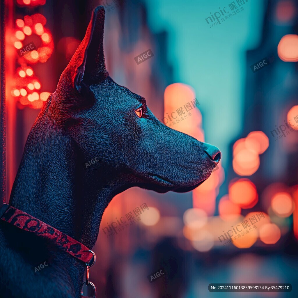 紅色狗雕塑