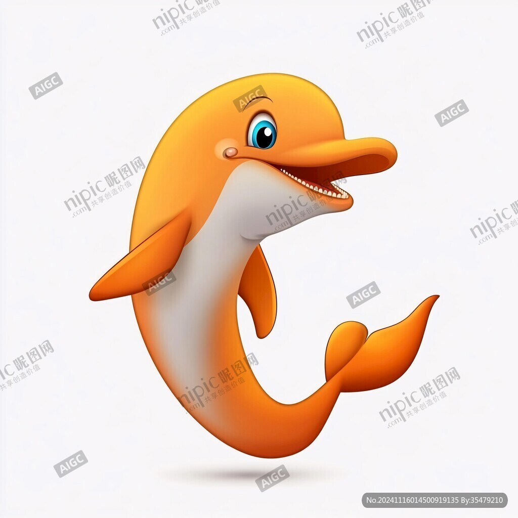 小海豚卡通形象設計